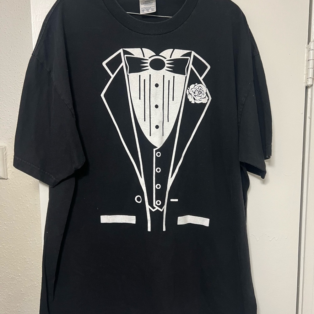 Elegant Black Tuxedo Graphic Tee